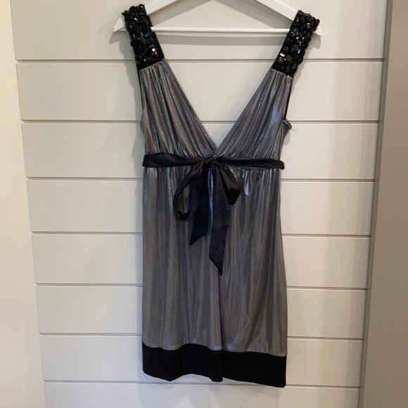 Silver and black Guess Party Dress 🥂 - Picture 1 of 9